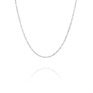 Dây chuyền - Trơn 18 (Singapore Chain)- Màu bạc