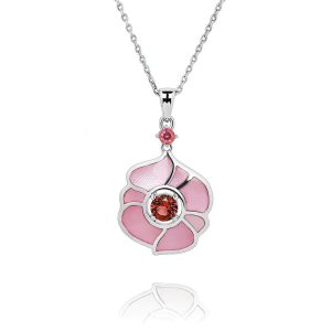 Dây chuyền Vũ Vận Hoa Khai - Hồng